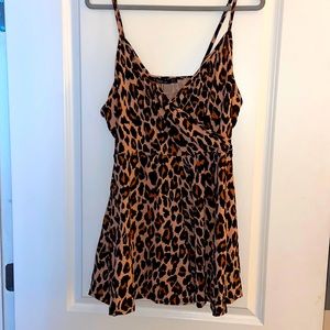Cheetah print romper brand new